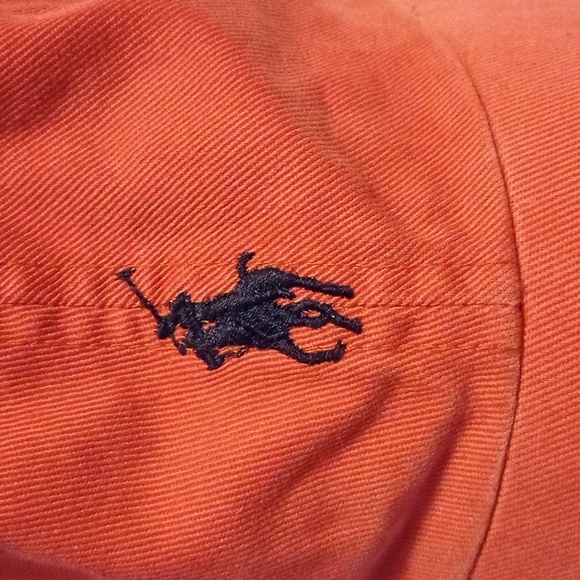 Polo by Ralph Lauren Men's Coral & Black With Leather Strap Super Clean Cap - Picture 2 of 6